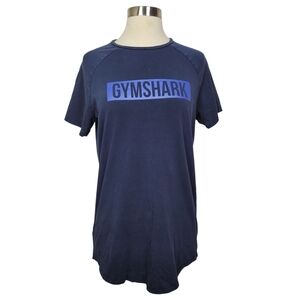 Gymshark Men's Blue Graphic Short Sleeve Workout Athletic Gym Tee Size Small